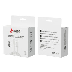 Câble Type-C vers Lightning 27W Nylon Tressé | Smarty Paris 